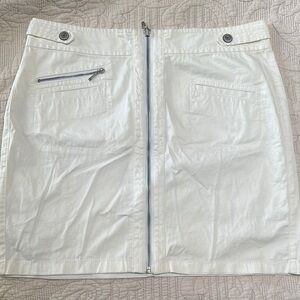 Ann Taylor White Mini Skirt for Casual Occasions
